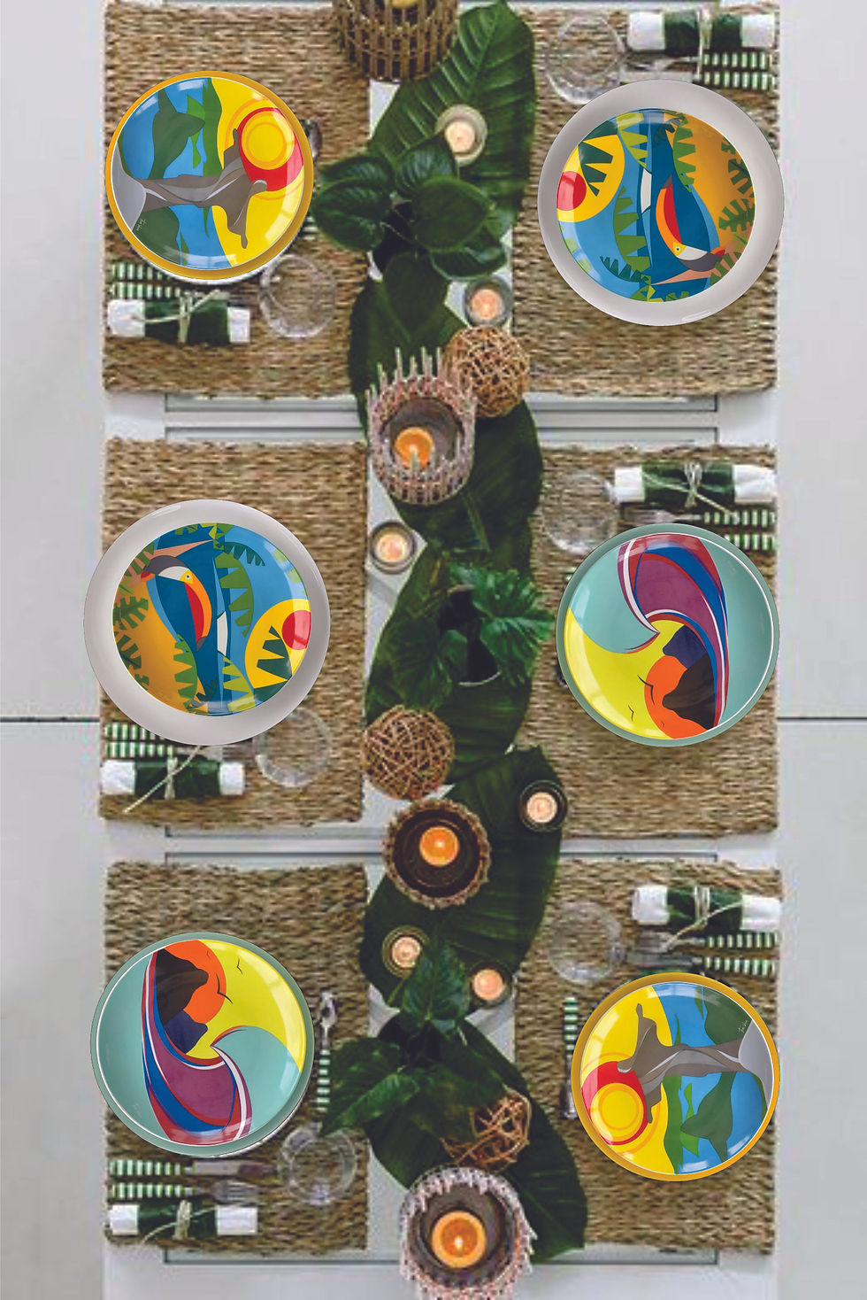 Miniatura: Prato de Porcelana Tucano - Tom Veiga - 24cm