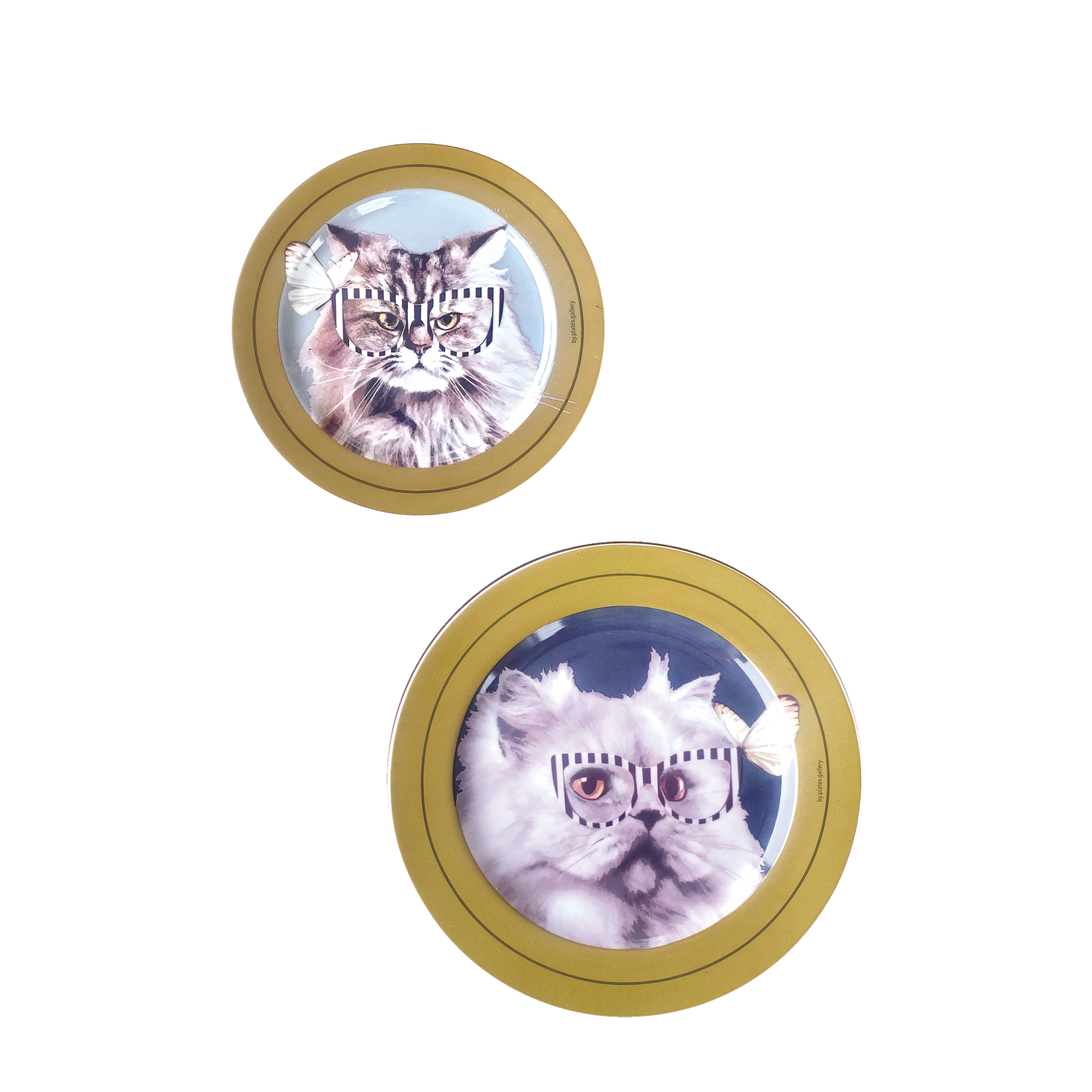 Conjunto Pratos de Porcelana Lola e Lala (2 peças) - 25,5cm e 20cm