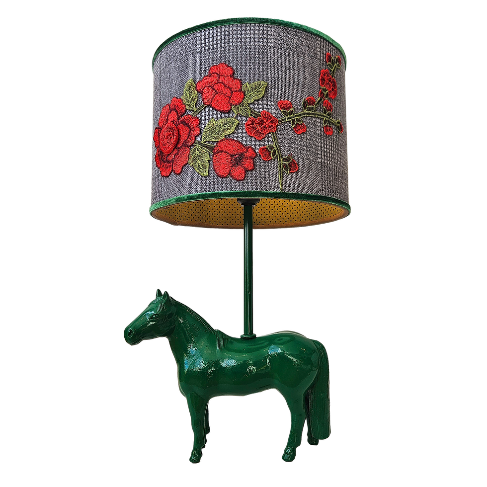 Miniatura: Base Luminária Cavalo Crioulo, Verde
