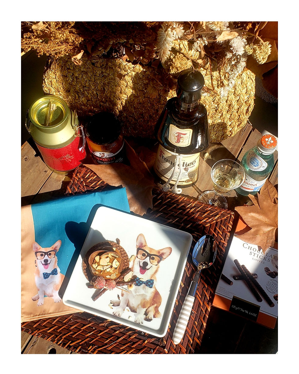 Miniatura: Prato de Porcelana Cachorro Corgi Príncipe - 19x19 cm