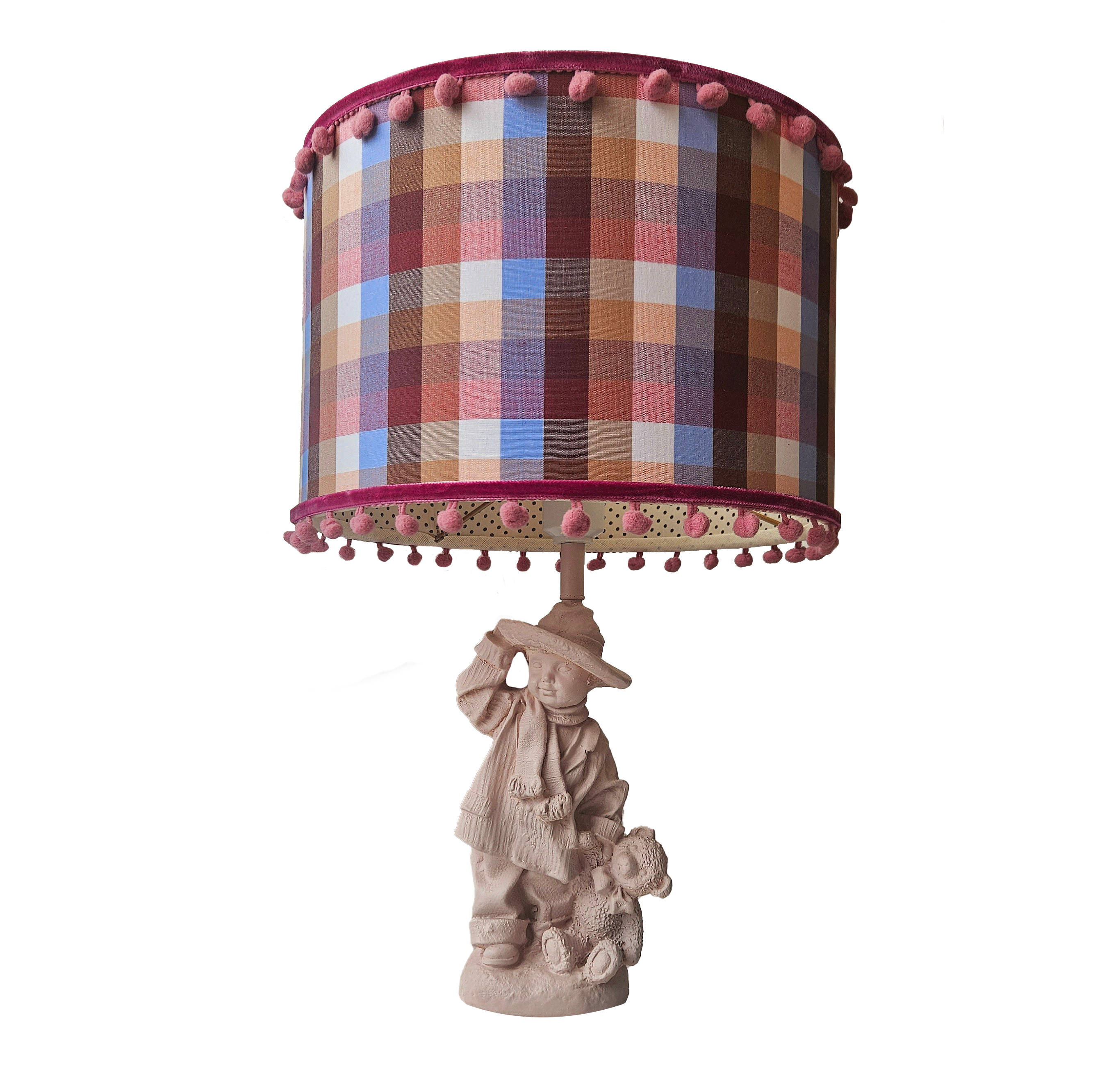 Base Luminária Luca e Teddy, Rosa