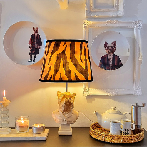 Nybro Cilla Persson Vintage ３本脚 クリスタルボウル Prato de Porcelana Cachorro Yorkshire Fashion Nick Close - 24cm