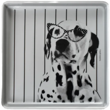 Miniatura: Conjunto Pratos de Porcelana Dogs (3 peças) - 26x26cm, 19x19cm e 24cm
