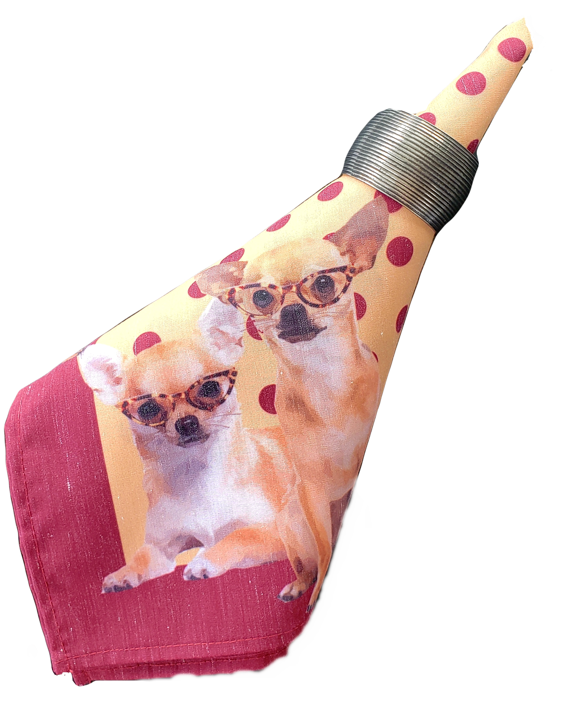 Guardanapo Ju e Jô Poá Bordô