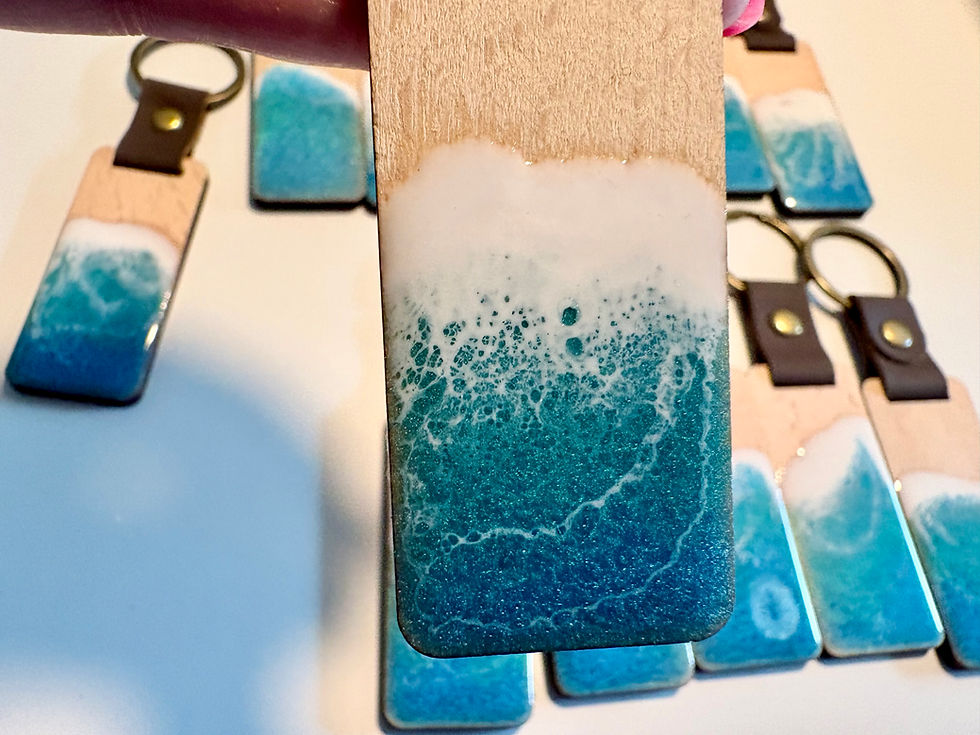 Thumbnail: Light Wood Wave Key Chain