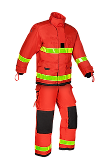Uniforme París para bomberos color Rojo, resistente al fuego, SIOEN Panama