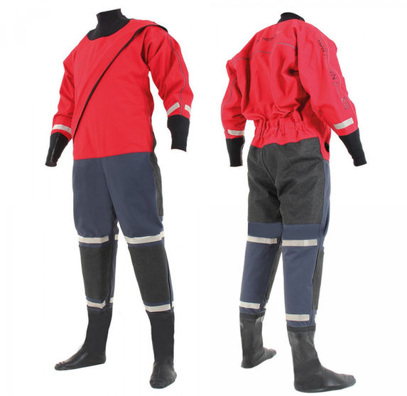 traje de rescate acuatico de color rojo