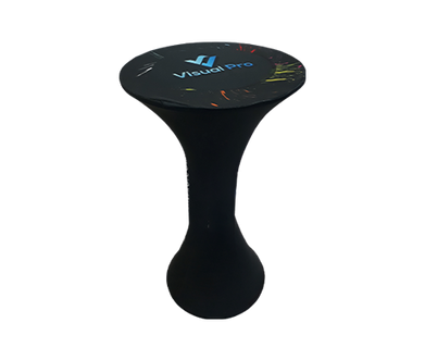 Mesa Coctelera negra de base redonda