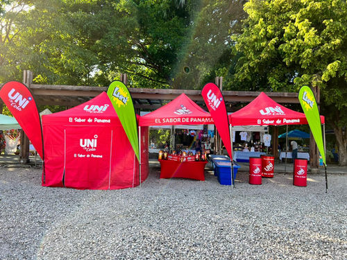 toldas y banderas Uni Cola