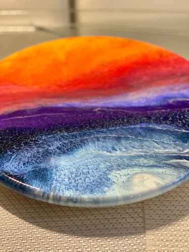Unique Colorful Lazy Susan Turntable | Leras Art Studio