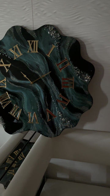 Thumbnail: 34”x34" Geode Wall Clock - Lina 