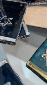 Thumbnail: Set of 4 Hebrew/Jewish Resin Coasters 