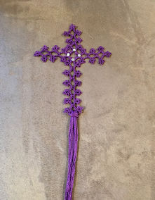 beaded cross bookmark