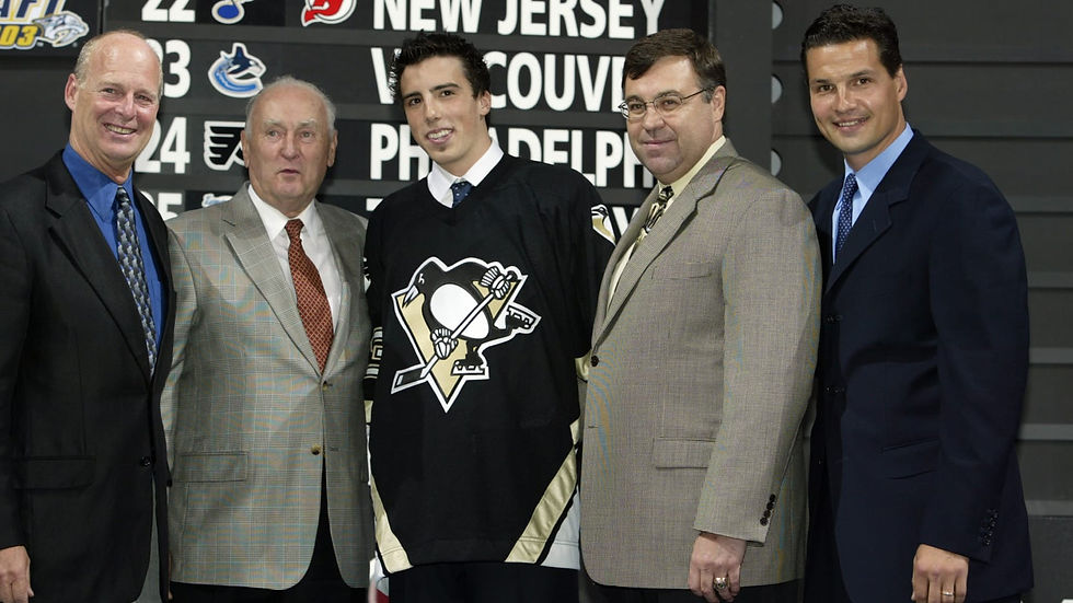 Marc-Andre Fleury at his NHL draft in 2003. Courtesy of Elsa/Getty Images. Photo obtained from Pensburgh.