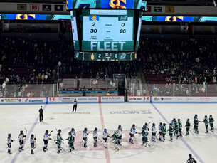 Postgame handshake between the Boston Fleet and Toronto Sceptres.