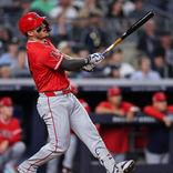 Mike Trout putting on a show at Yankee Stadium, homering five times in the series