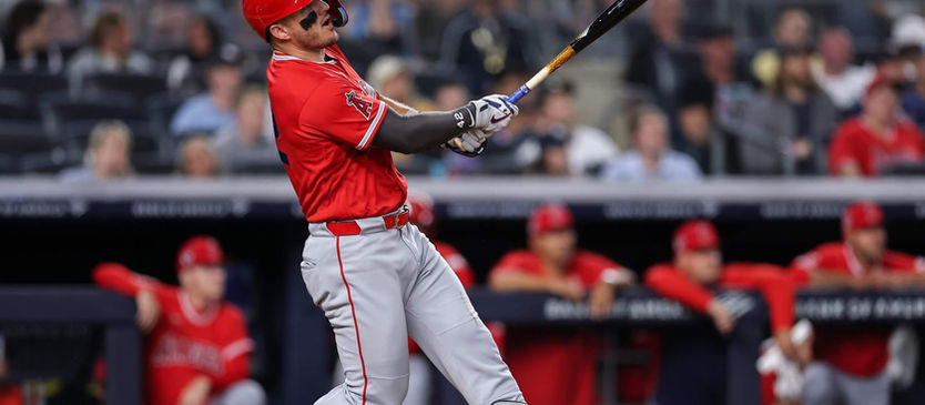 Mike Trout putting on a show at Yankee Stadium, homering five times in the series