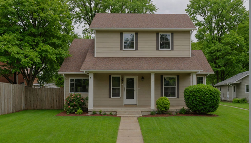 Eye-level view of a well-maintained rental property with a welcoming entrance