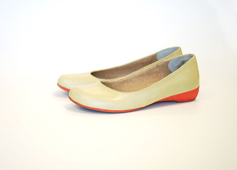Cream and Orange Shoes