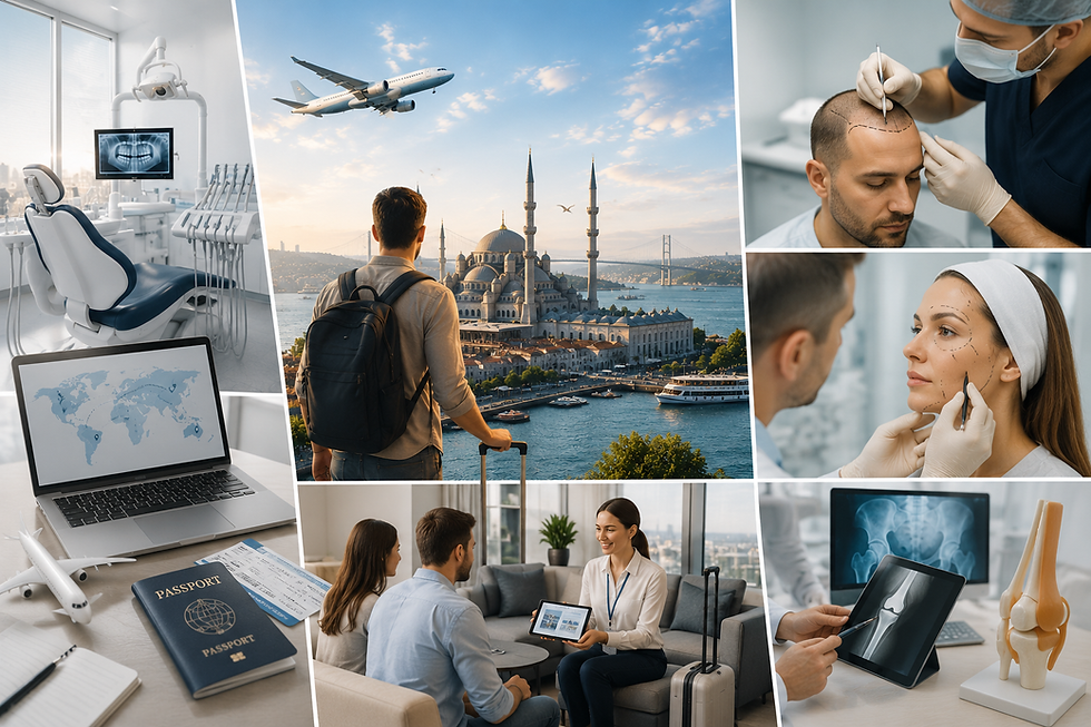 Medikal turizm, hastaların kaliteli sağlık hizmetlerine daha uygun maliyetlerle ulaşabilmek için farklı ülkelere seyahat etmesini kapsayan hızla büyüyen bir sektördür. Türkiye ise diş tedavileri, saç ekimi, estetik cerrahi ve ortopedi alanlarında dünyanın en çok tercih edilen destinasyonlarından biridir.