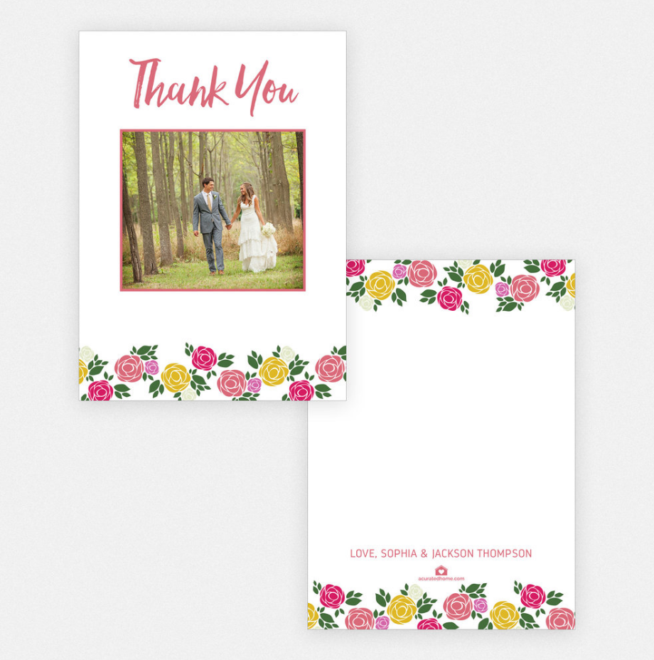 Thank You Cards - Rosebud