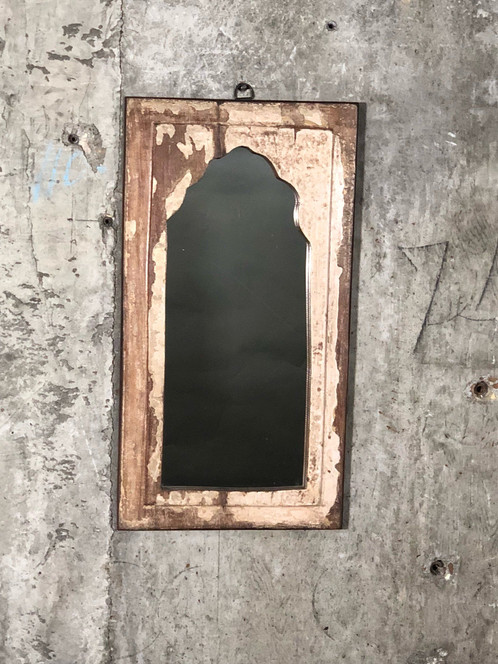 large vintage wood frame cream wall