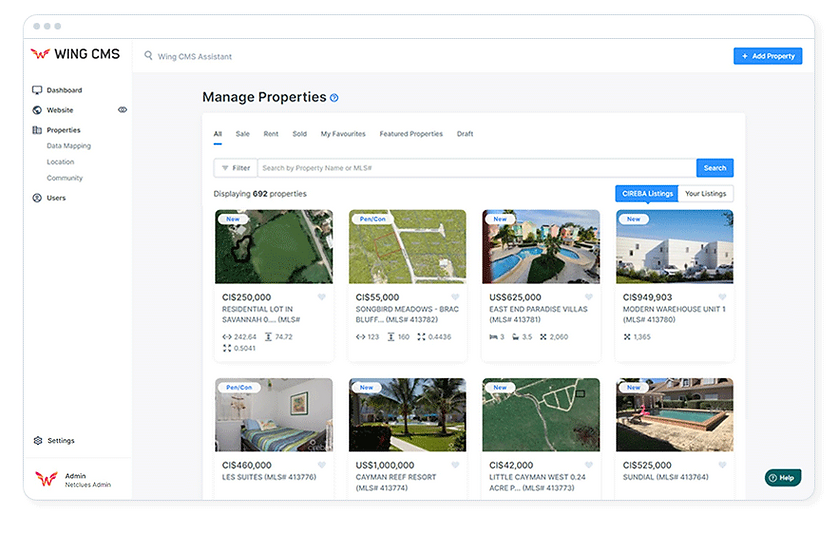 End to End Real Estate Tech Wing CMS
