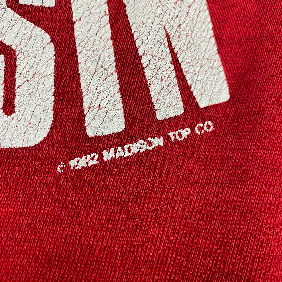 Thumbnail: 1982 Wisconsin Badgers Red Crewneck Sweatshirt Size M
