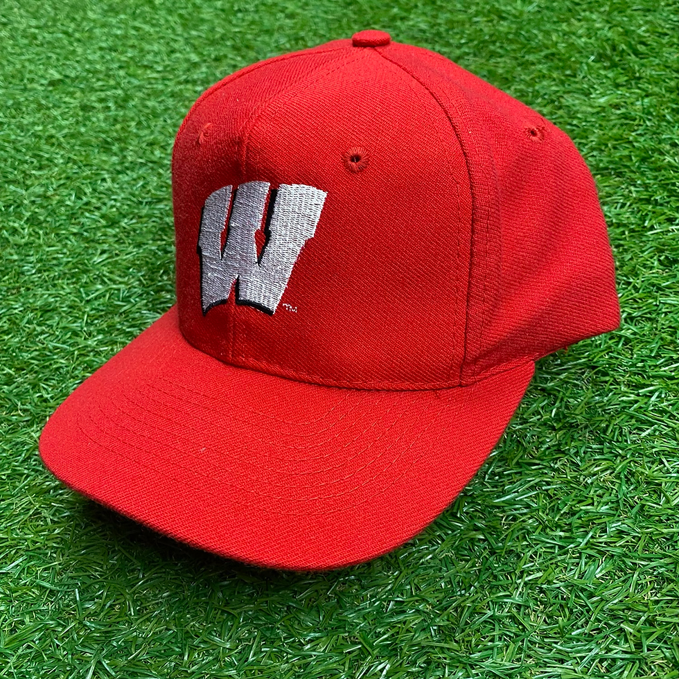 Thumbnail: 90s Wisconsin Badgers Red Snapback Hat OSFM