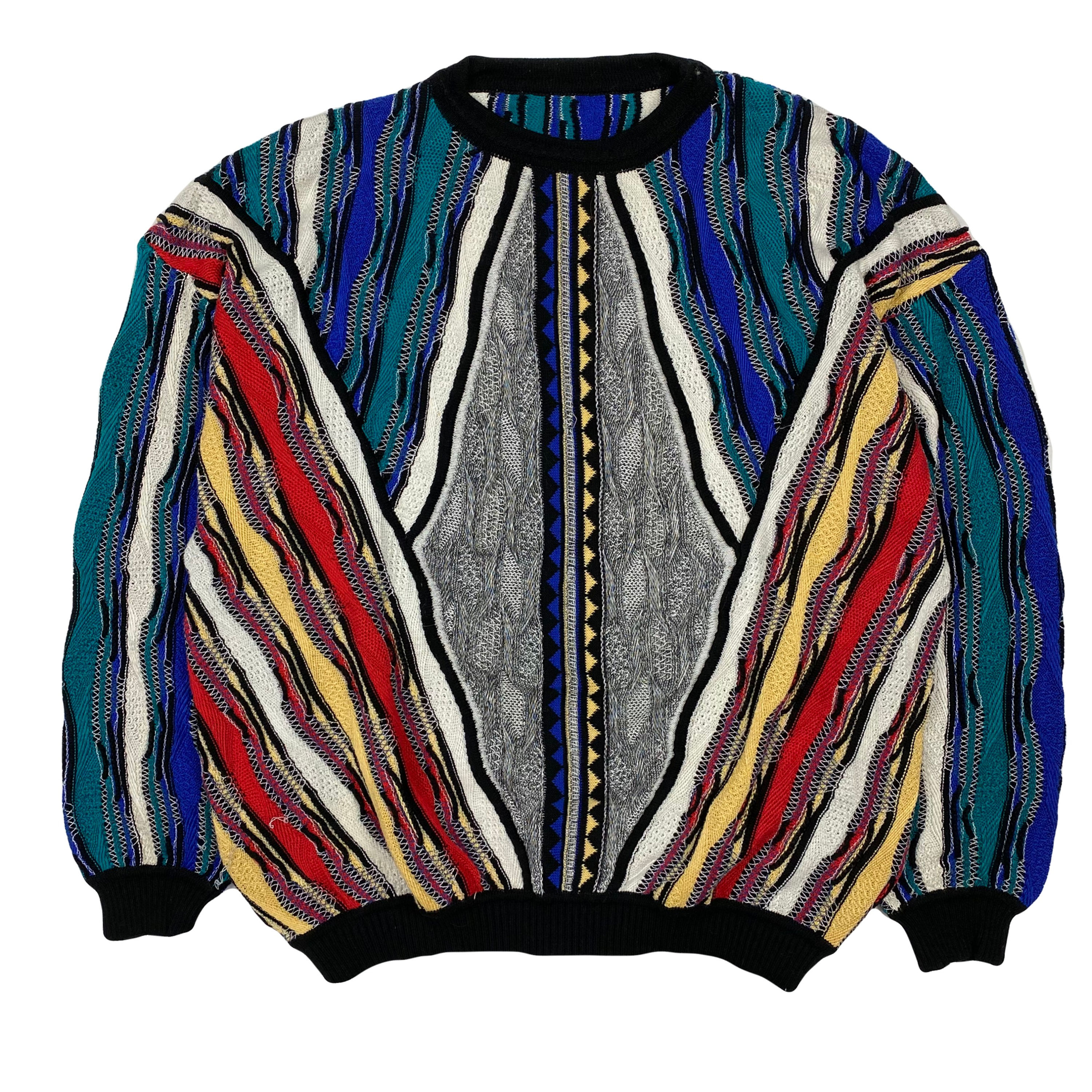 90s Coogi Style Knitted Sweater Size XL