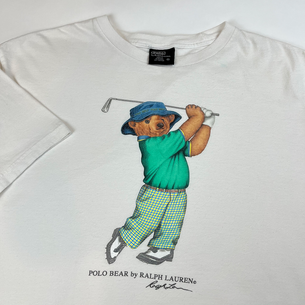 Thumbnail: 90s Polo Ralph Lauren Bear T-Shirt Size M
