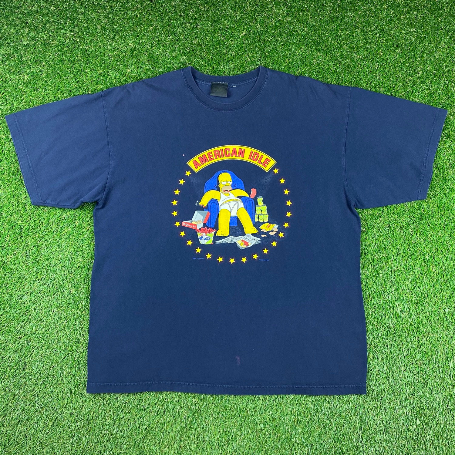 2003 Simpsons Homer American Idle T-Shirt Size XL