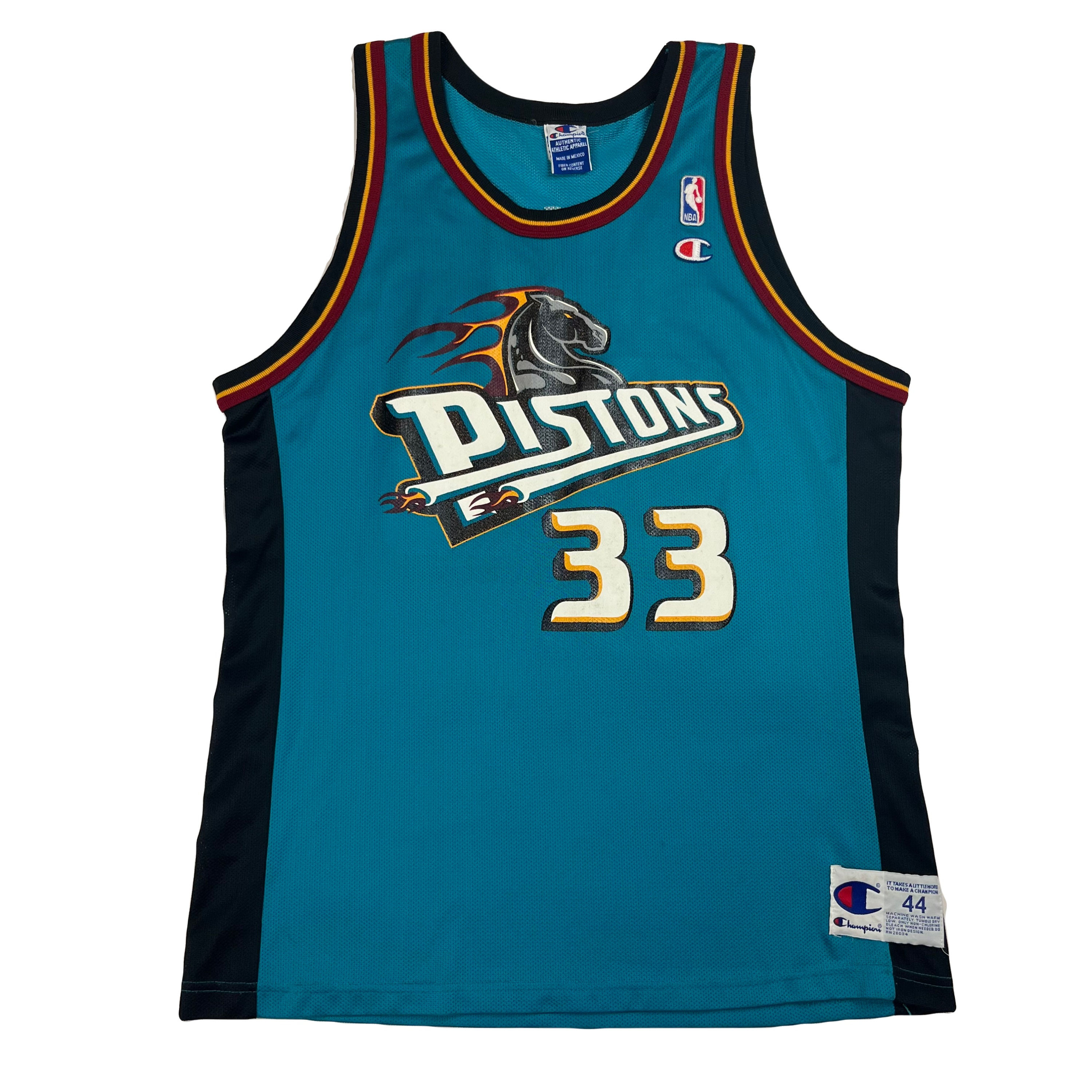 90s Detroit Pistons Grant Hill Jersey Size 44