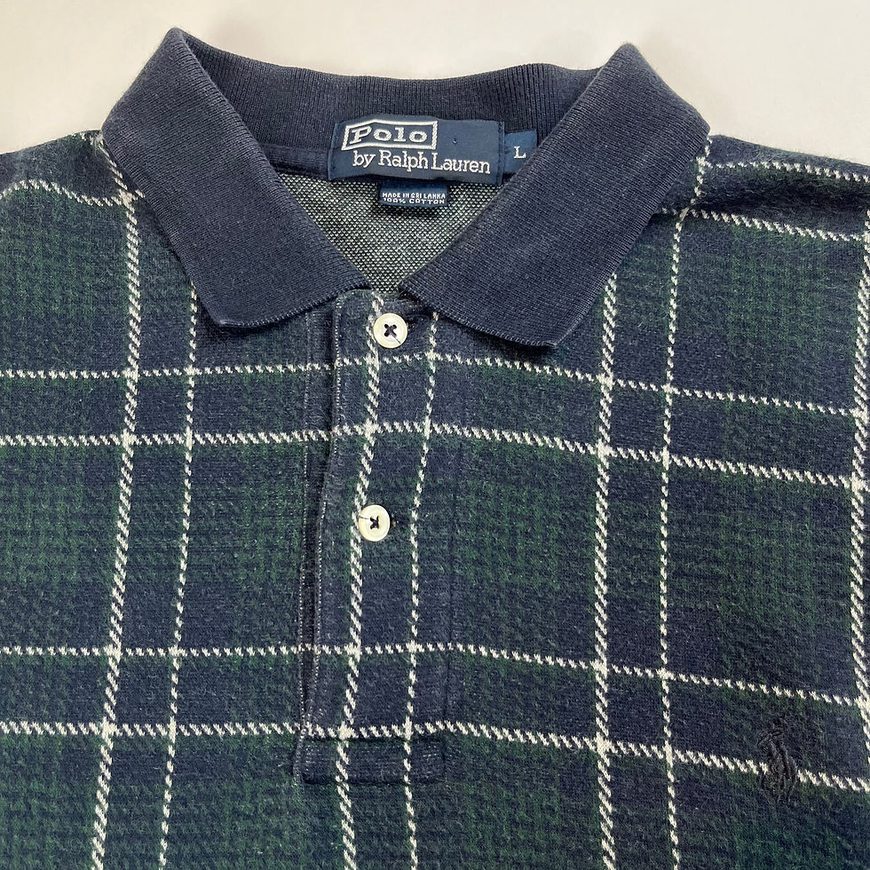 Thumbnail: Polo Ralph Lauren L/S Plaid Polo Shirt Size L