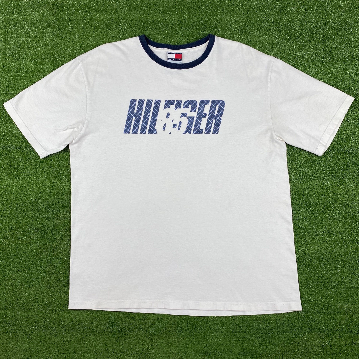 90s Tommy Hilfiger Spellout T-Shirt Size L