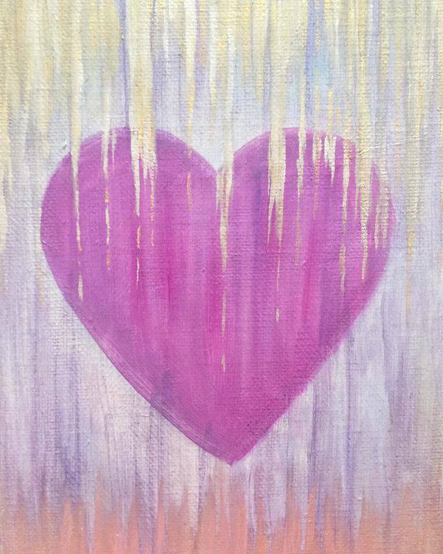 _Love is Love_ 6x8 oil #loveislove #hearts #acrylicpainting #pinkheart #pink #artwork #heartart #h