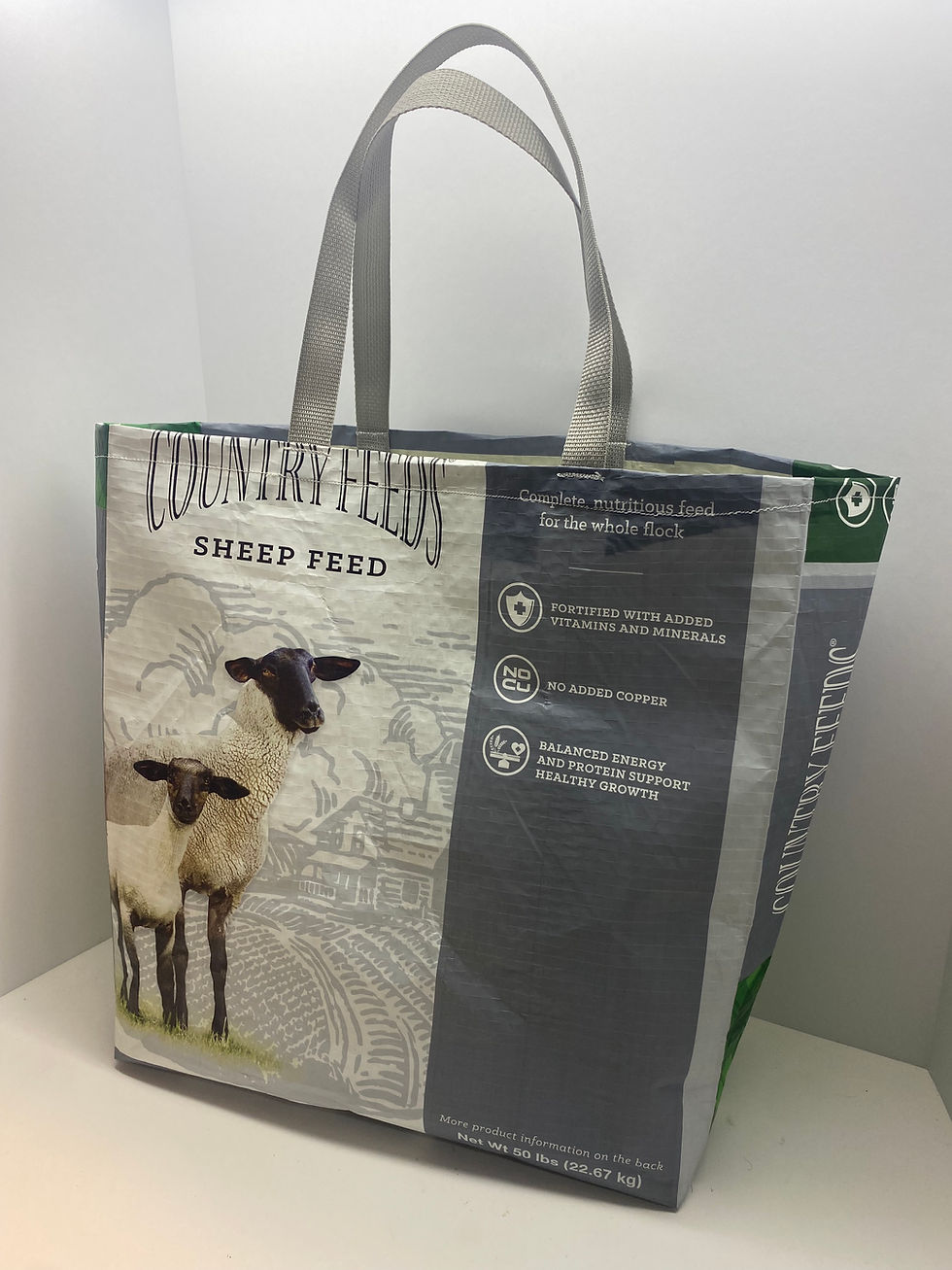 Thumbnail: Feed bag tote - Sheep Feed