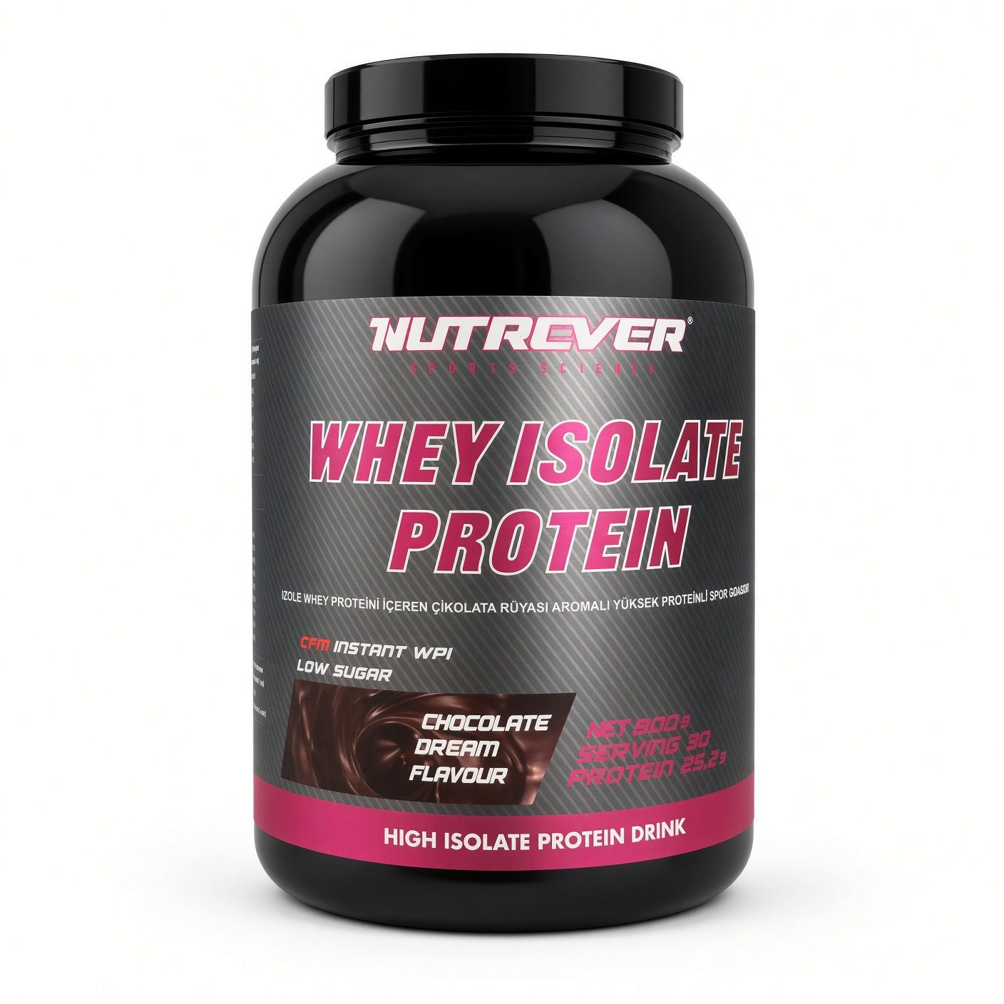 Nutrever Whey Isolate Protein 900 Gr Çikolata Chocolate