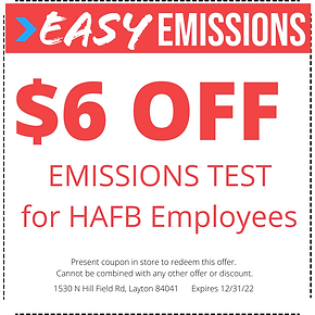 Hill Air Force Base Emissions Testing Coupon Easy Emissions
