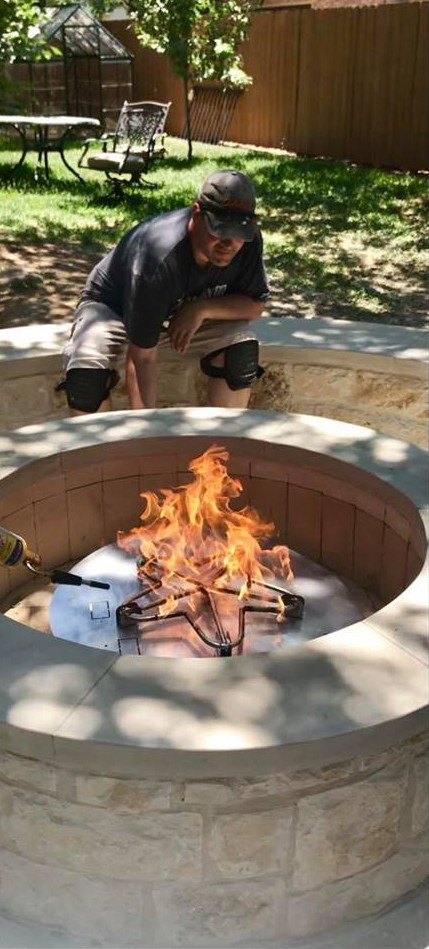 gas line run for outdoor fireplace