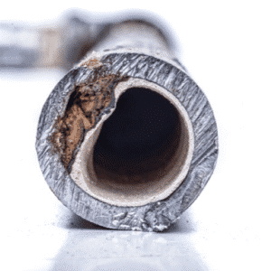 warped cast iron piping for sewage