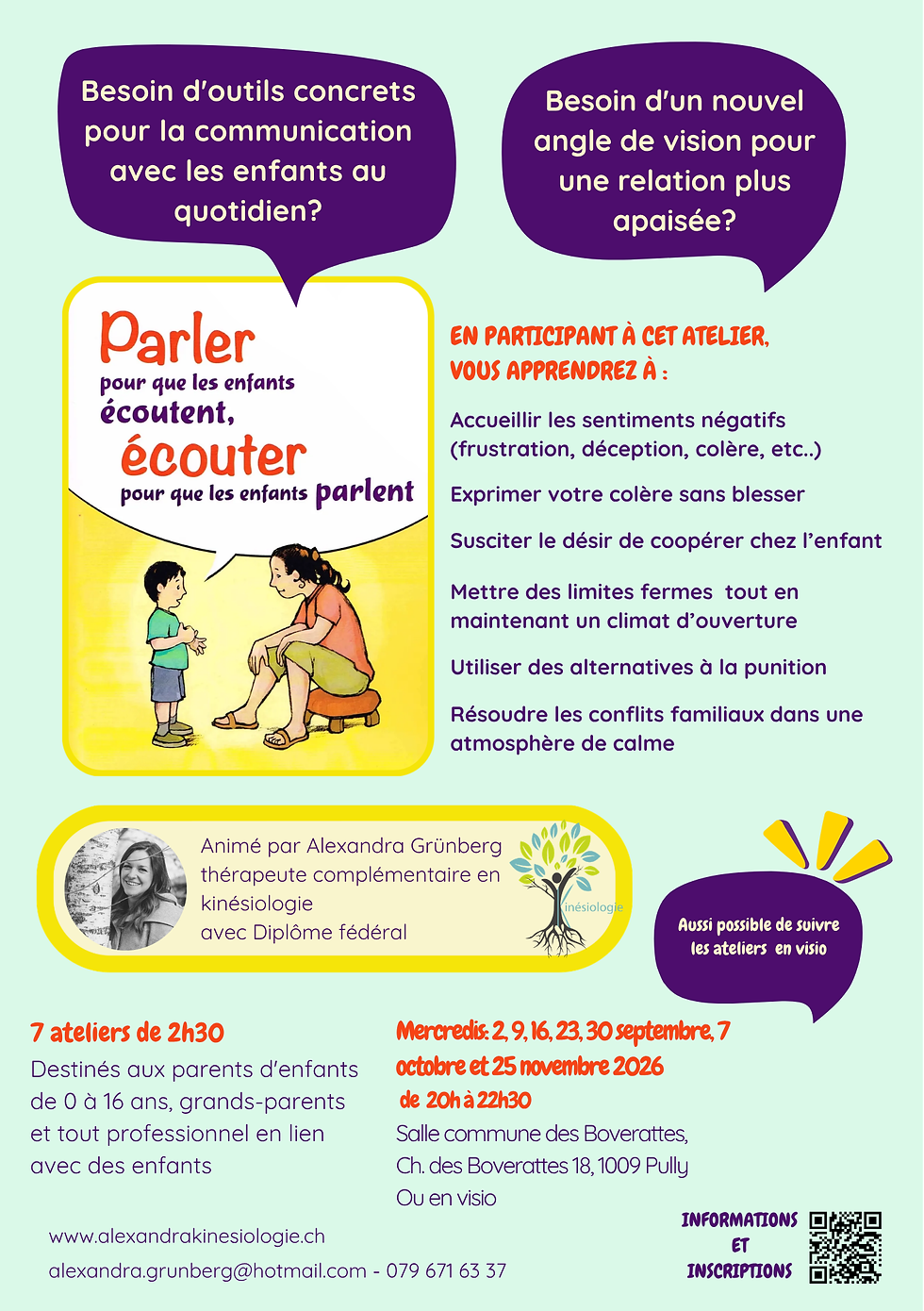 Ateliers Faber & Mazlish "Parler pour que les enfants écoutent, écouter pour aur les enfants parlent "