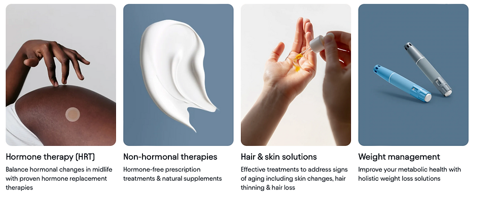 Evernow services and treatments (Source: Company website)