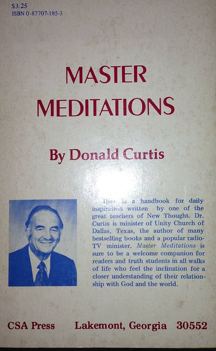 Master Meditations book by Donald Curtis, CBA Press, Lahoma, Georgia