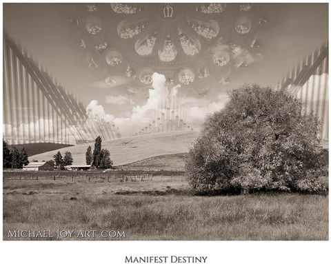 Monochrome landscape; Manifest Destiny; MichaelJoyArt