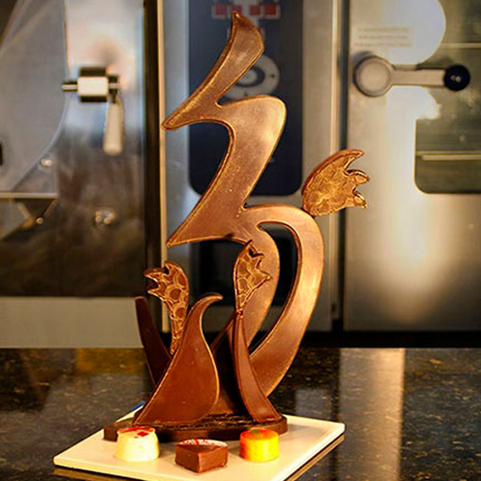 Thumbnail: Chocolate designs created with Cascade Pastry ShowKit Silicone Mold - Pro for high-end pastry work | Chicago Culinary FX