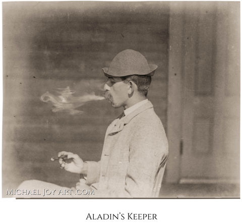 Man in cap smoking a cigarette; Aaron's Keeper