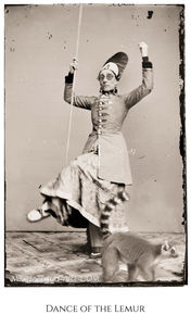Woman on swing, "Dance of the Hours", vintage photo