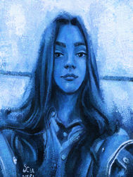 ritratto blu 20x30