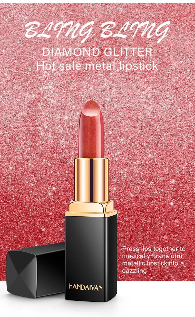 Color-Changing Metallic Pearlescent Gilded Lipstick